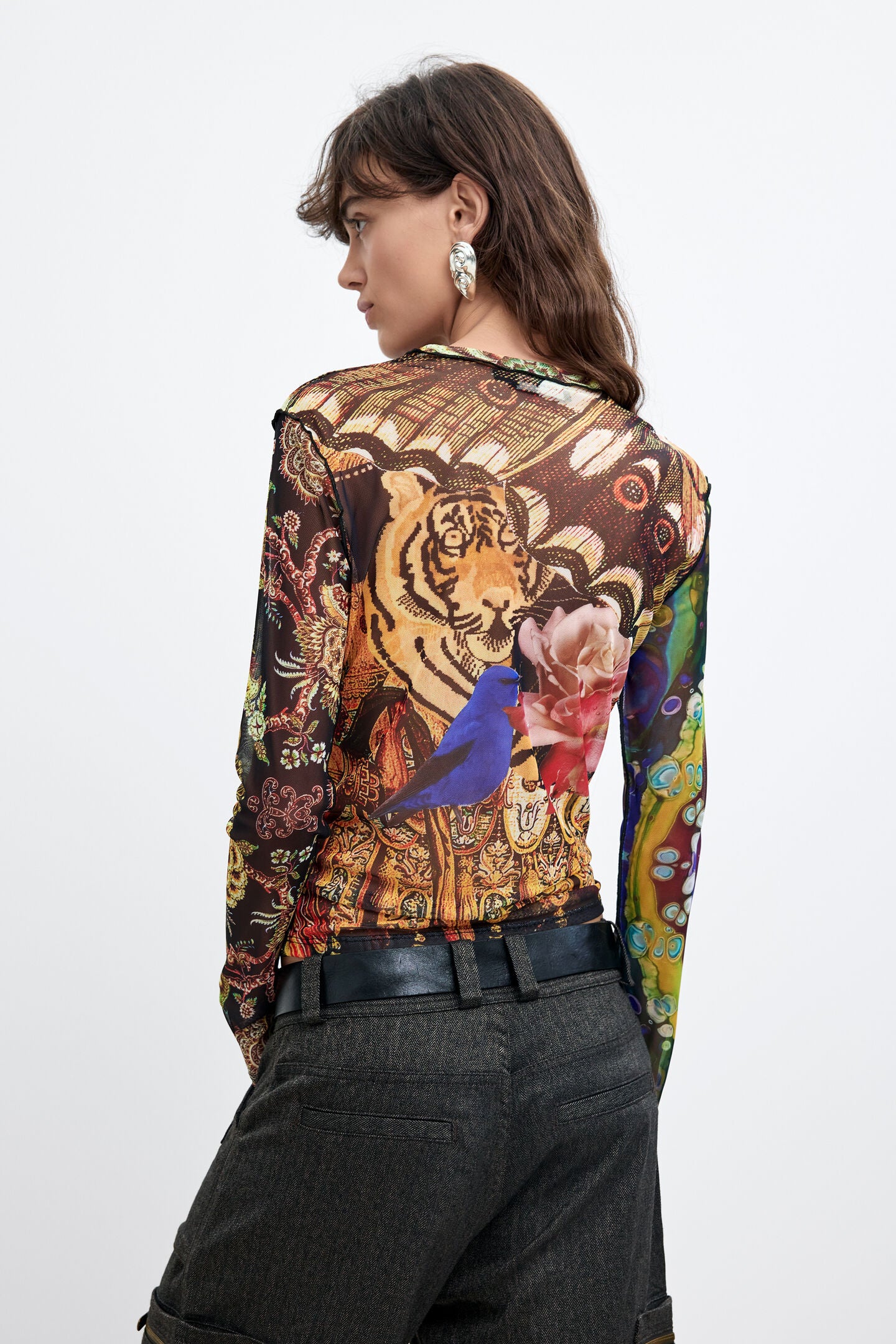 L/S T-Shirt Floral Print and Baroque Motifs by Lacroix