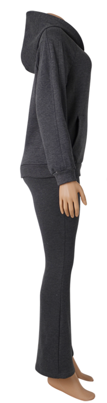 2PC Fleece Hoodie and Pants Set