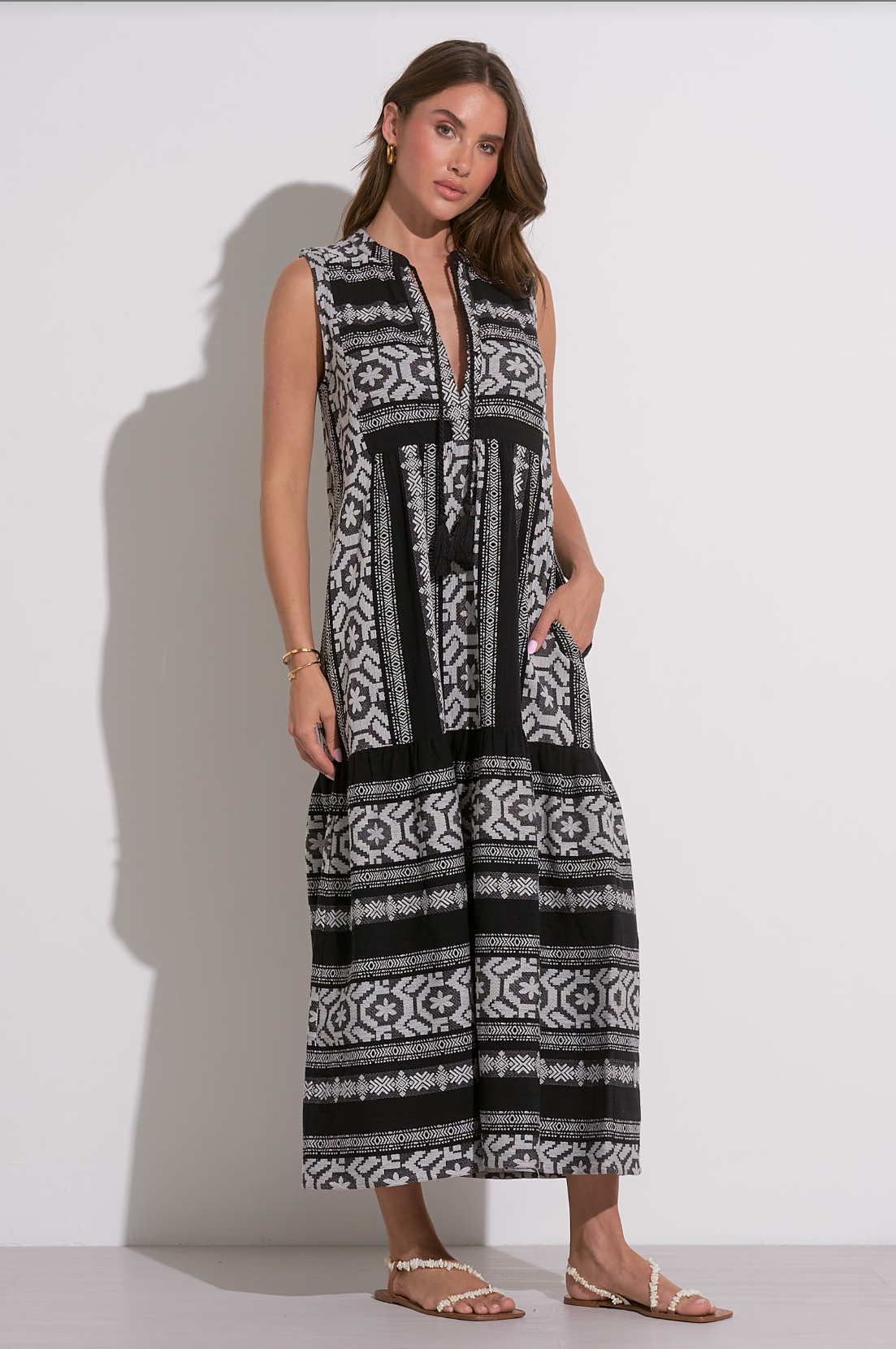 Maxi Sleeveless V-Neck Dress