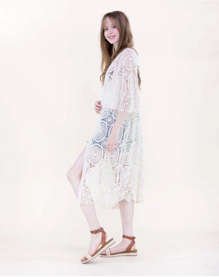 Sunburst Crochet Kimono