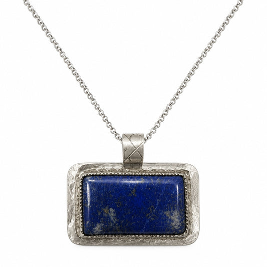 Necklace - Lapis and Sterling Silver