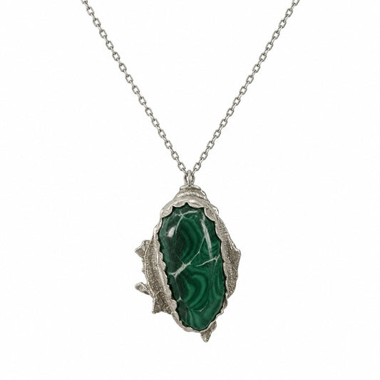 Necklace - Malachite Sterling Silver