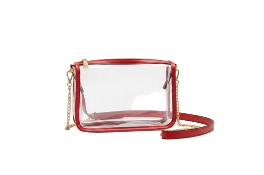 Clear Bag with Chain Strap and Short Strap