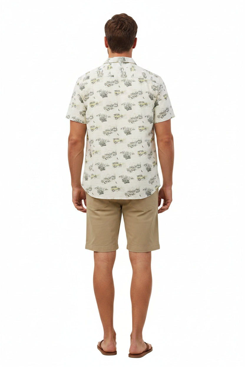 Stretch Poplin Outdoor Printed Shirt