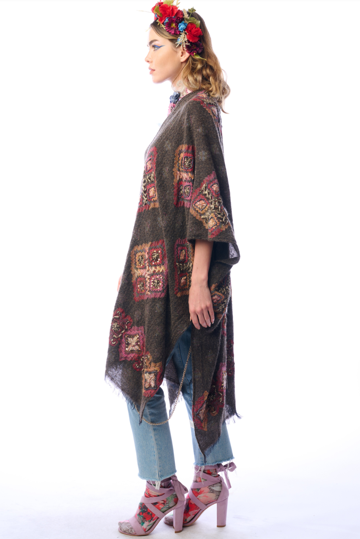 Lola Hand-Embroidered Poncho