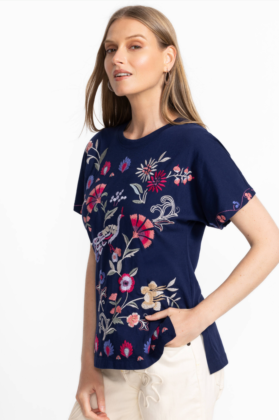 Side Slit Dolman Tee - Gloria