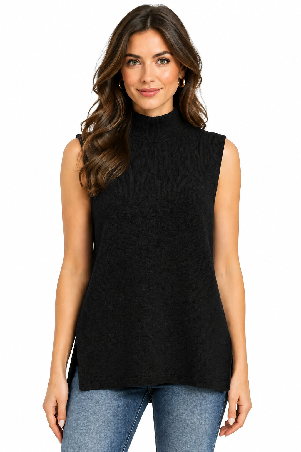 High Neck Sweater Vest