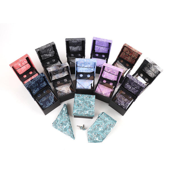 Paisley Tie, Hanky & Cufflink Set