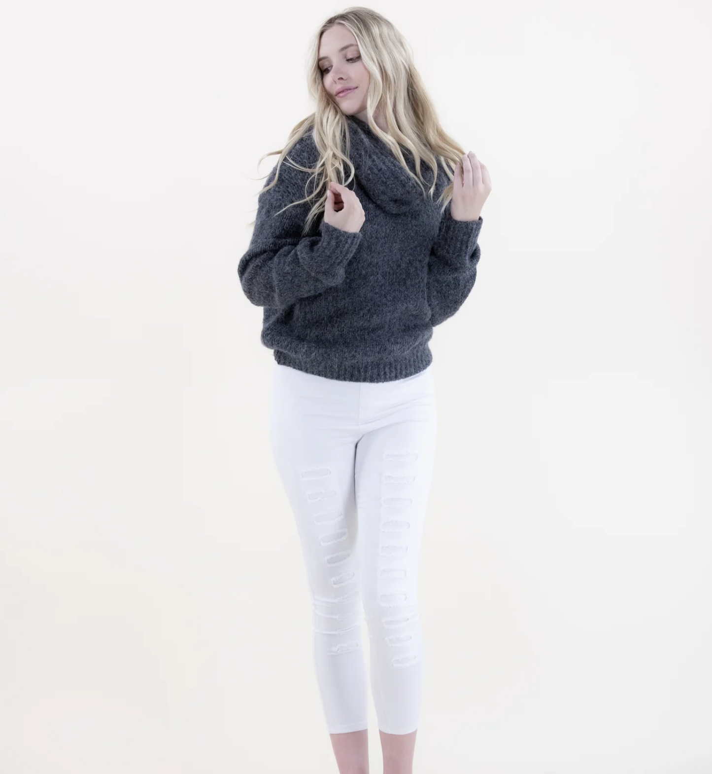 Soft Cowl Neck Sweater