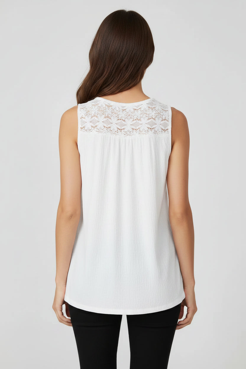 Saratoga Crochet Sleeveless Top