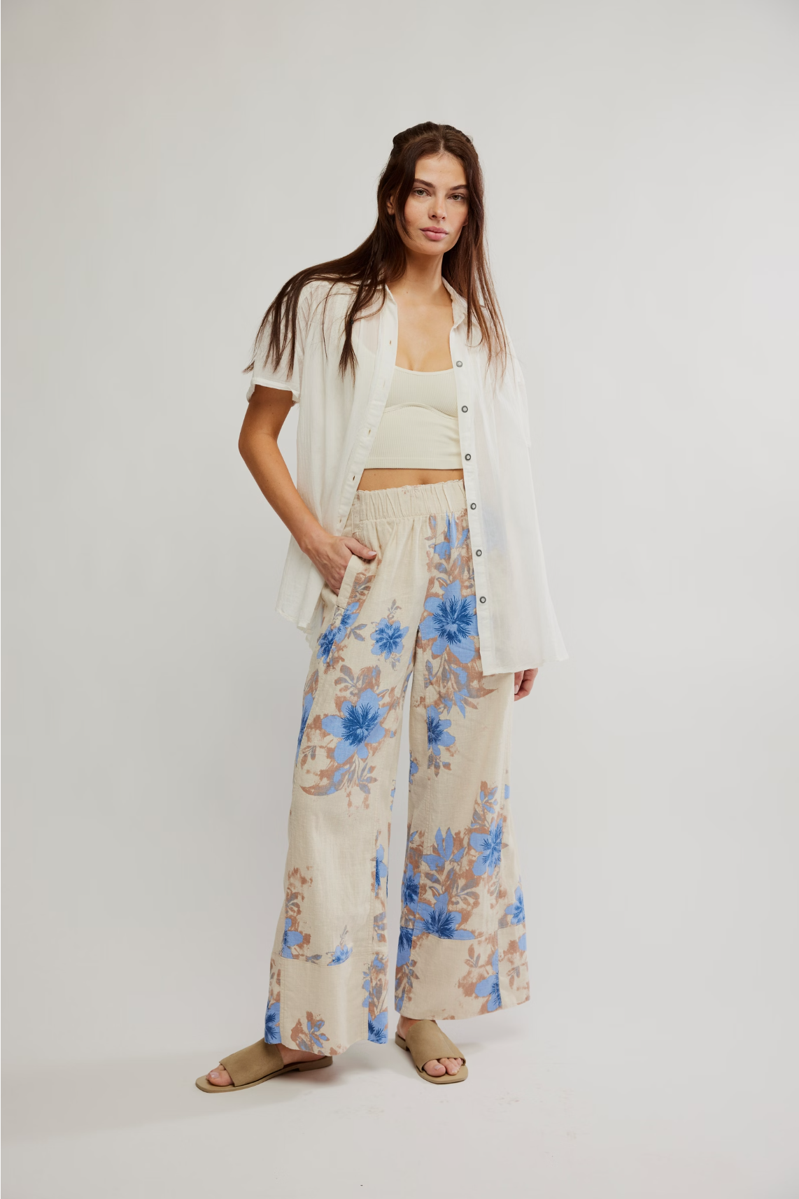 Days End Printed Linen Pants