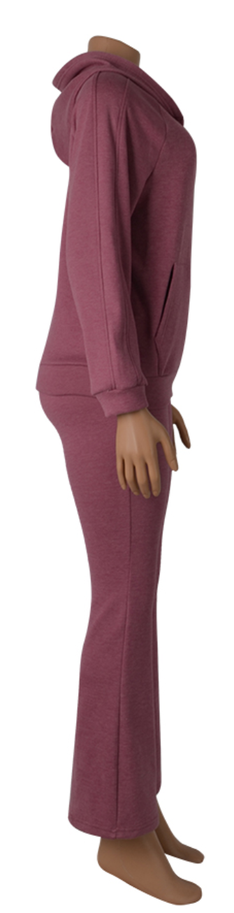2PC Fleece Hoodie and Pants Set