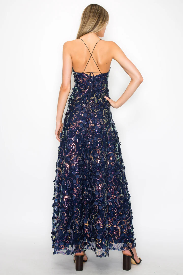 Long Dress with Sequins