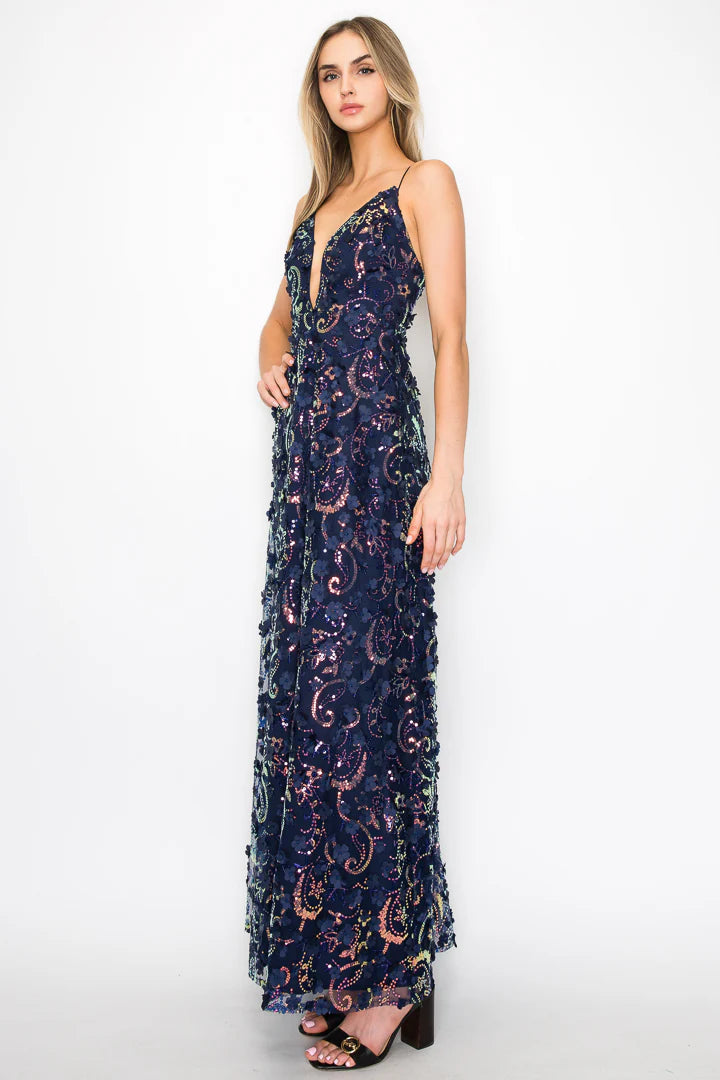 Long Dress with Sequins