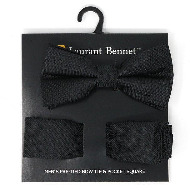 Poly Woven Bow Tie and Hanky Set