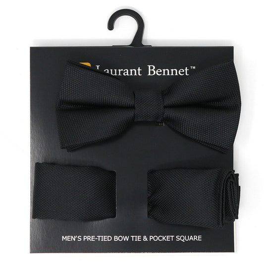 Poly Woven Bow Tie and Hanky Set