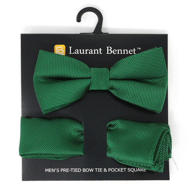 Poly Woven Bow Tie and Hanky Set