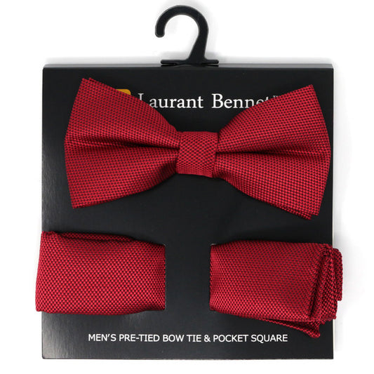 Poly Woven Bow Tie and Hanky Set