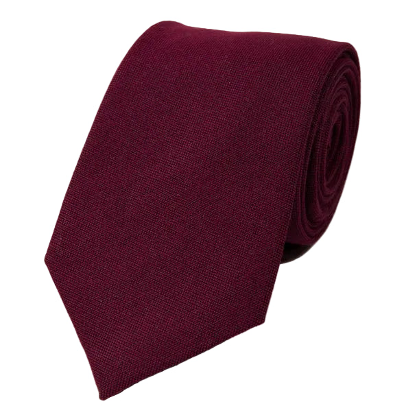 2.5" 100% Cotton Solid Slim Tie