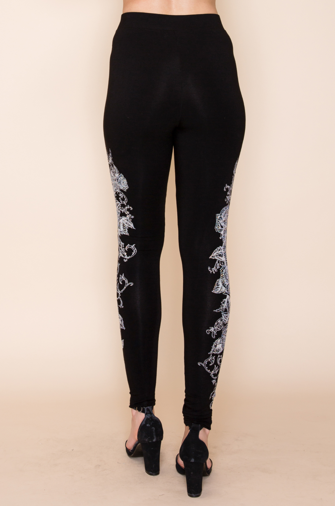 Leggings with Print and Stones