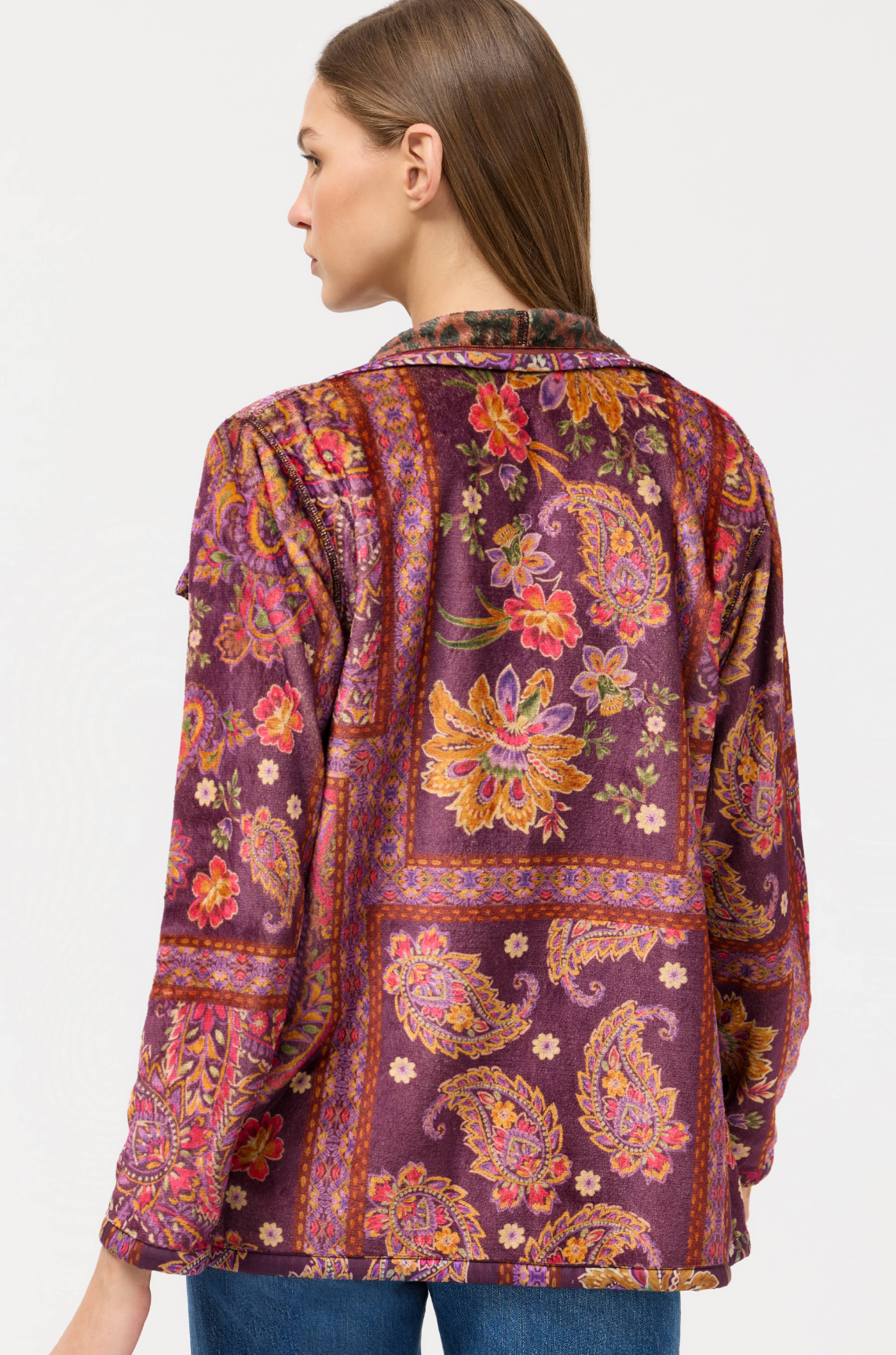 Joan Wrap Binded Sherpa Jacket (Reversible) - Domi