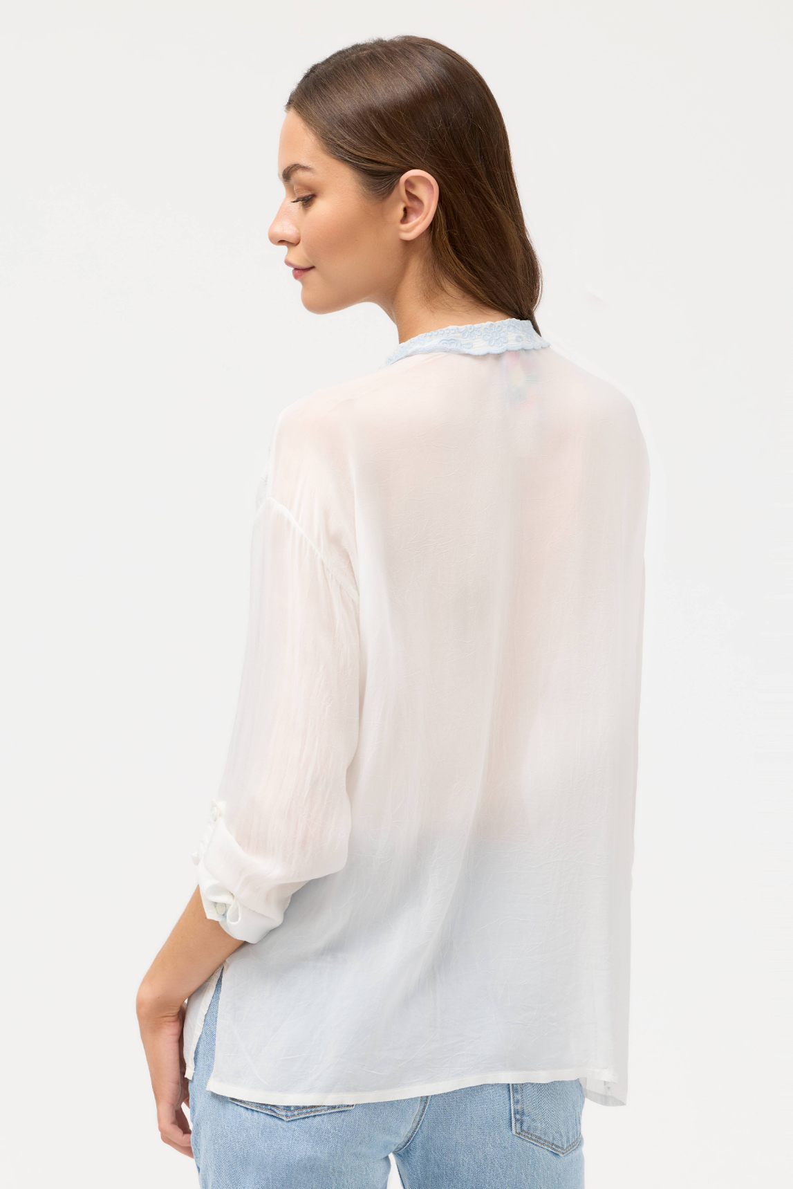 The Slim Audrey Collared Shirt - Bandana