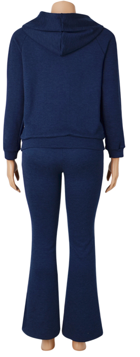 2PC Fleece Hoodie and Pants Set