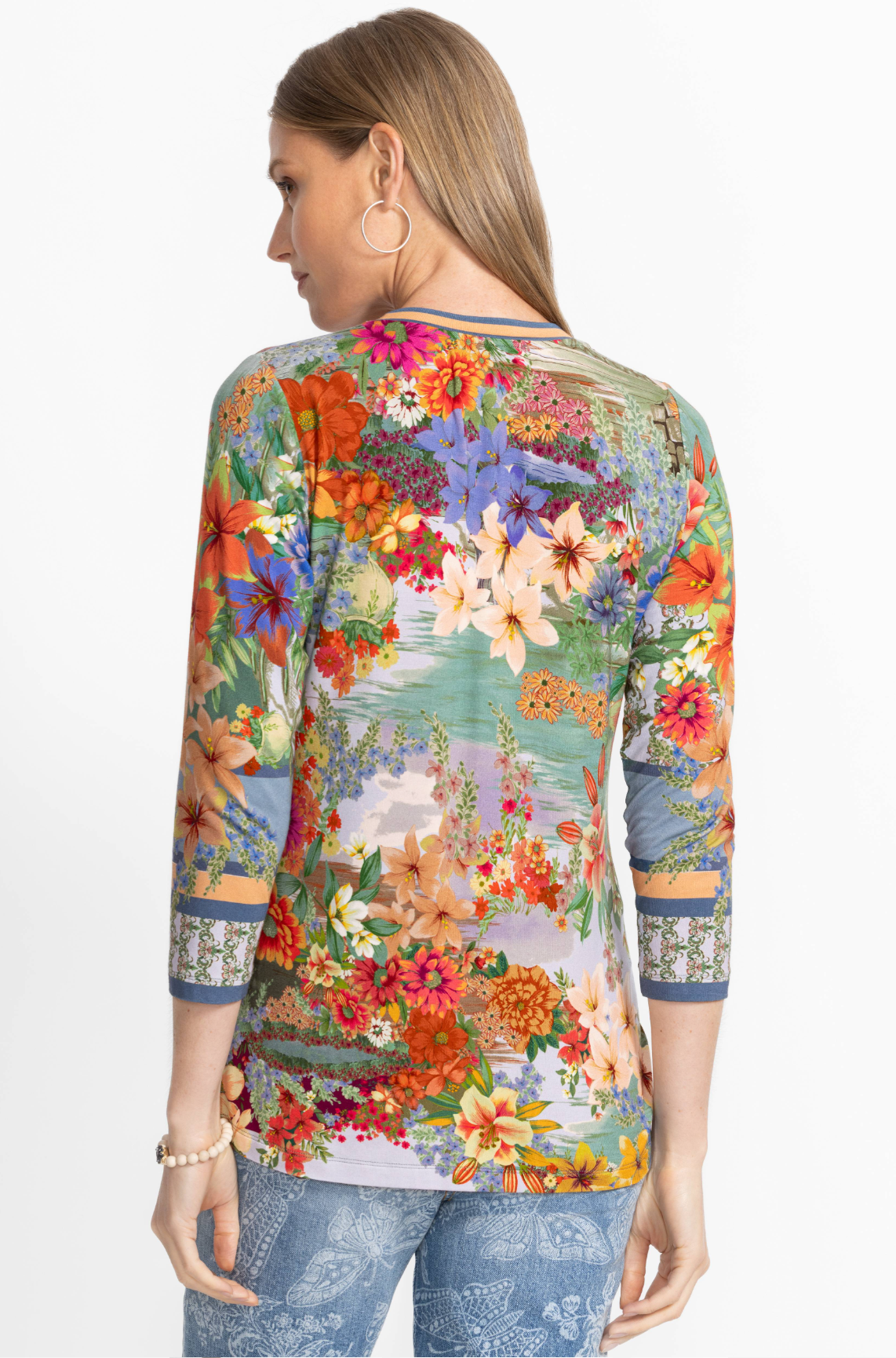 The Janie Favorite 3/4 Slv Crew Neck Tee