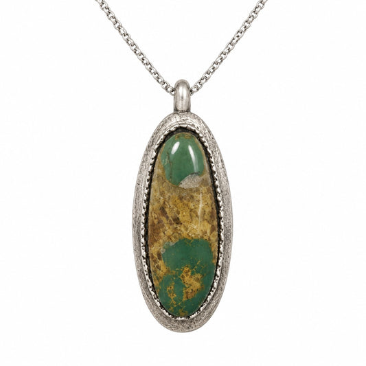Necklace - Ribbon Turquoise Bolo