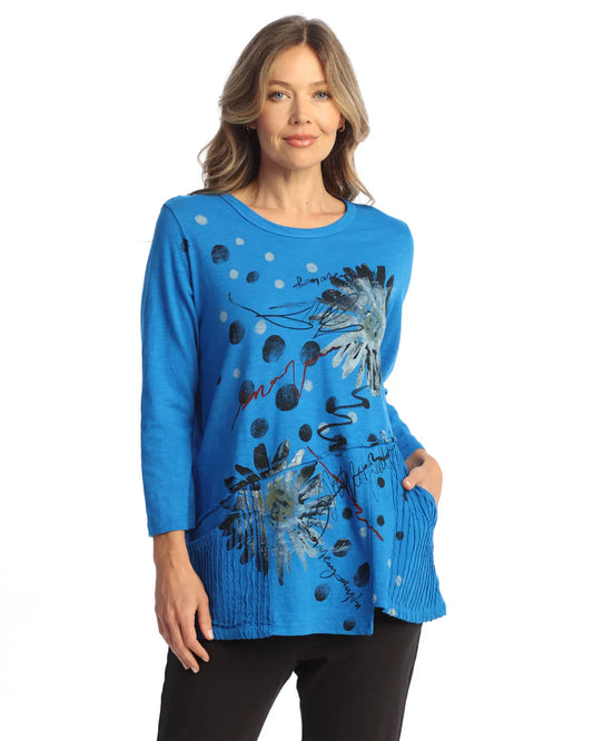 Tunic Top with Wave Pockets - Retro