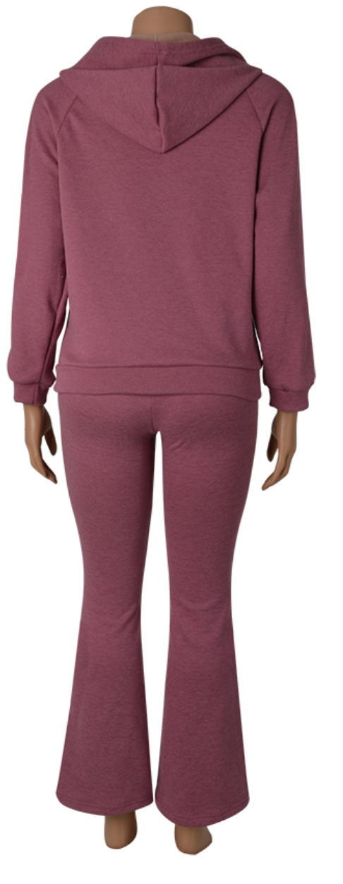 2PC Fleece Hoodie and Pants Set