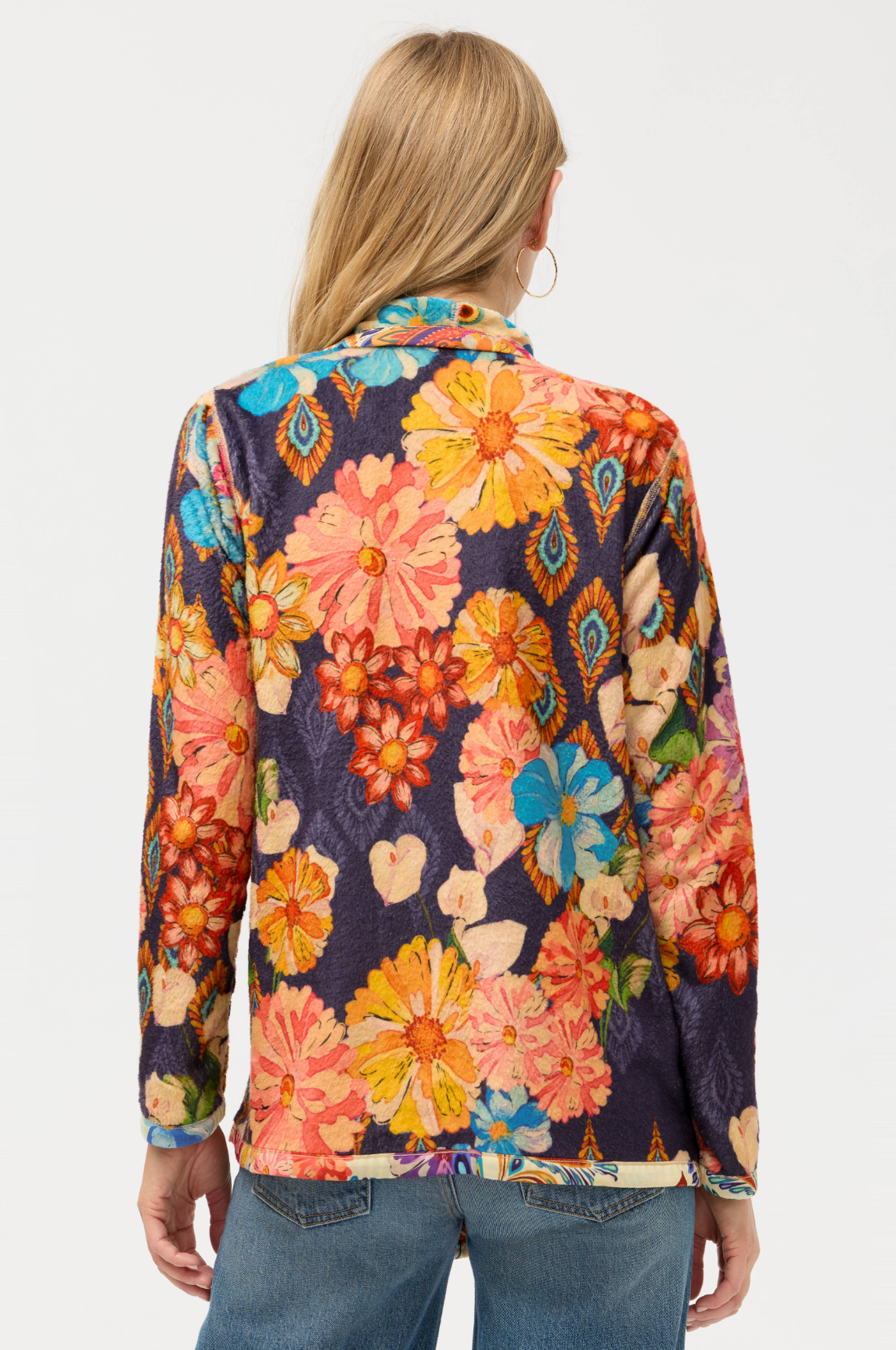 Joan Wrap Binded Sherpa Jacket (Reversible)