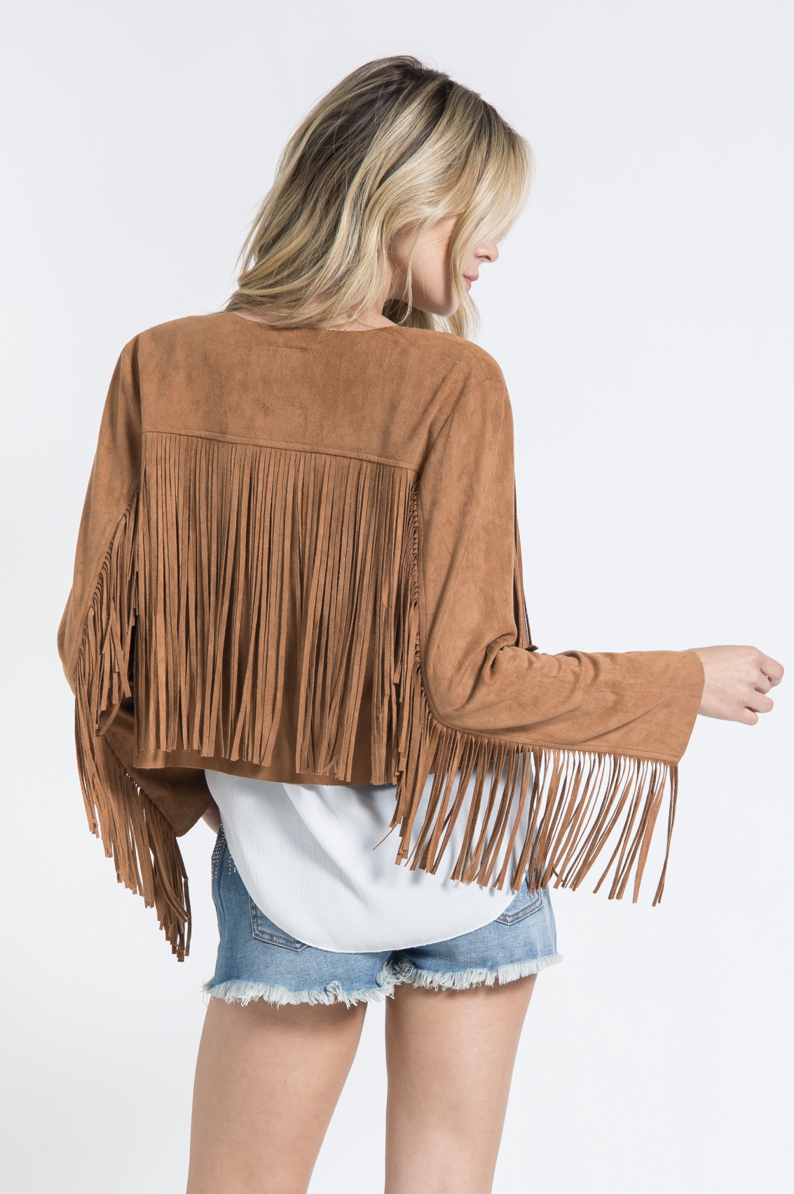 Western Cropped Fringe Jacket