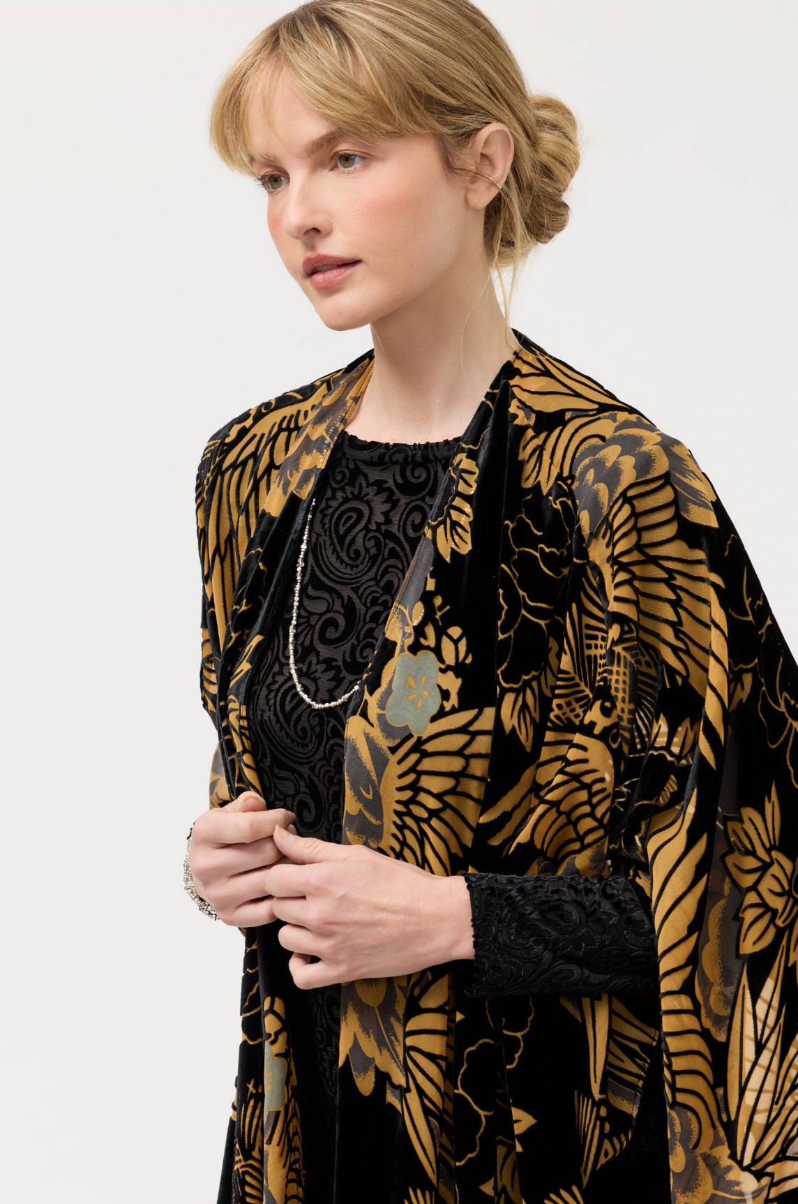 Burnout Velvet Shawl