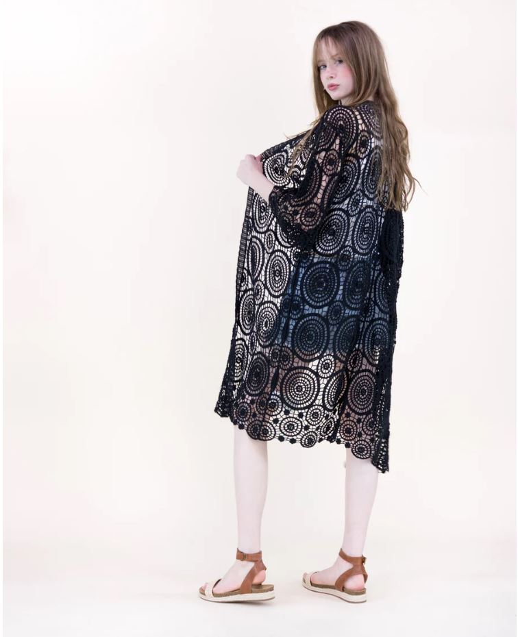 Sunburst Crochet Kimono