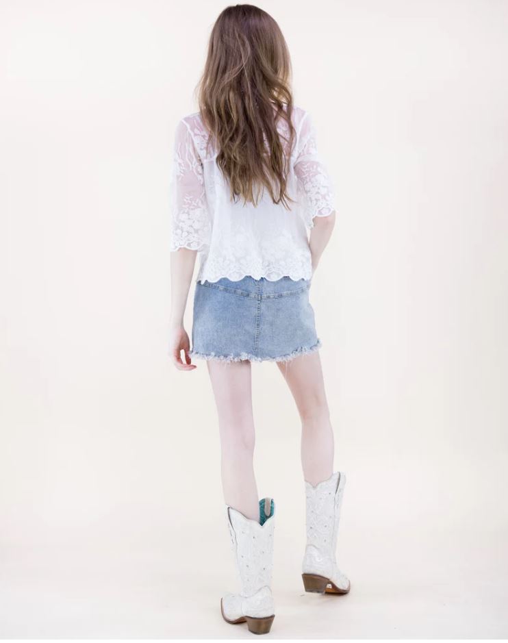 Bella Bloom Sheer Lace Blouse