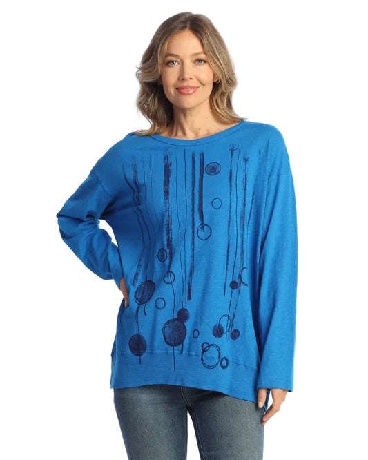 Mineral Washed Tunic Slub Rib Contrast - Oceana