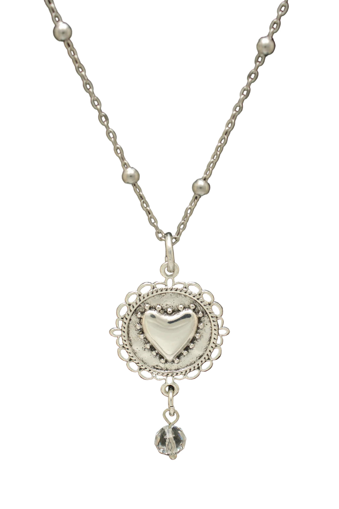 Chain Necklace with Heart Pendant