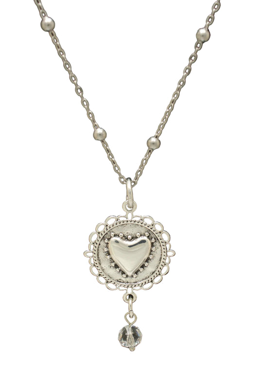Chain Necklace with Heart Pendant