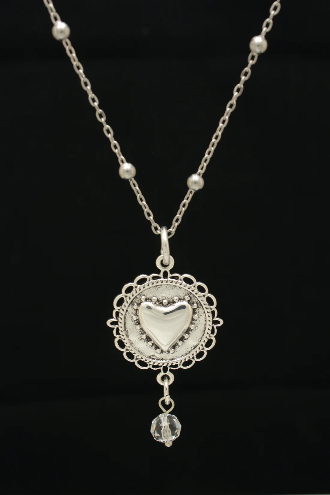 Chain Necklace with Heart Pendant