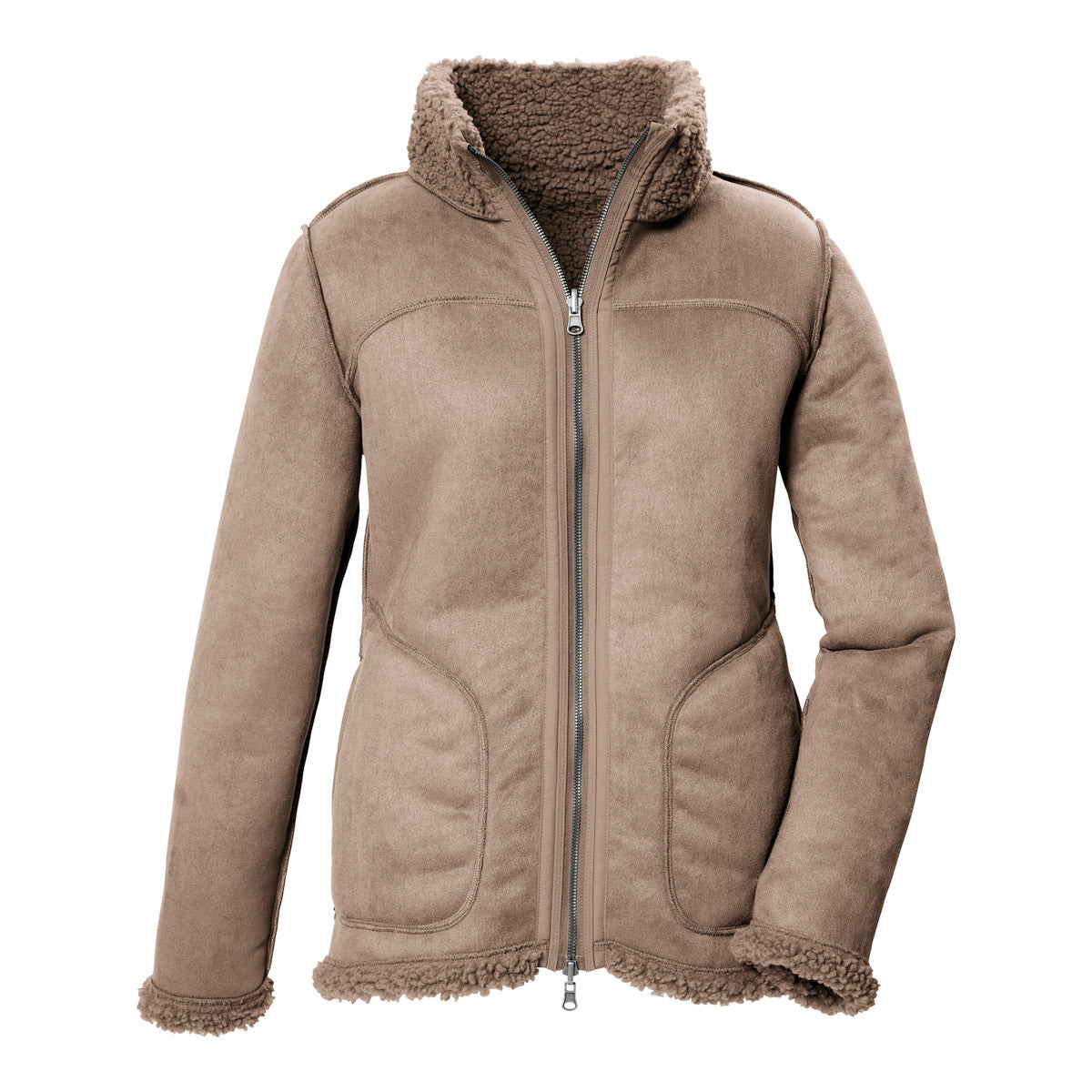 W GW 62 Reversible Jacket in Suede Look