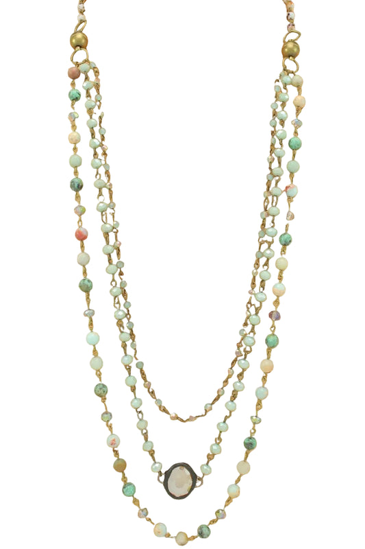 Multistrand Magnetic Beaded Necklace