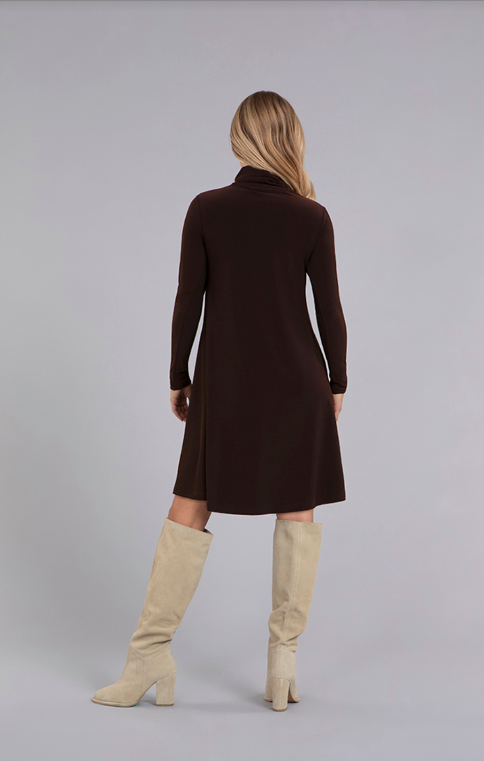 Turtleneck Trapeze Dress