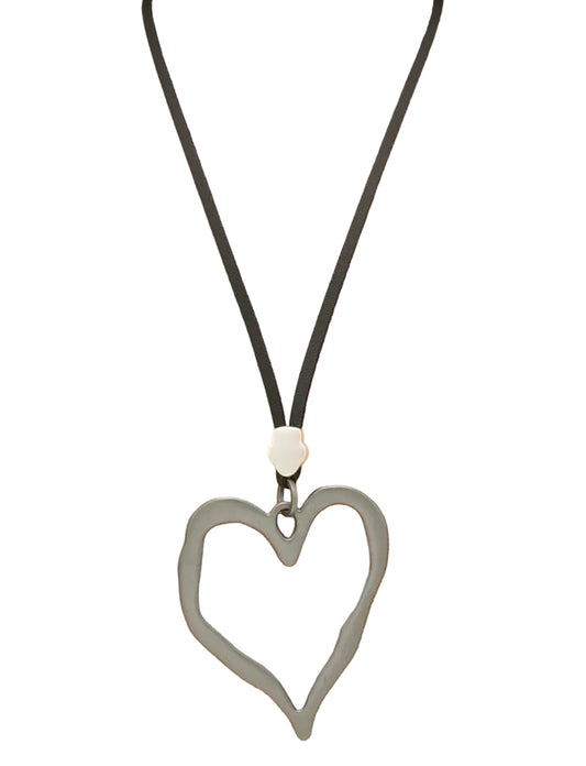 Cord String Necklace with Heart