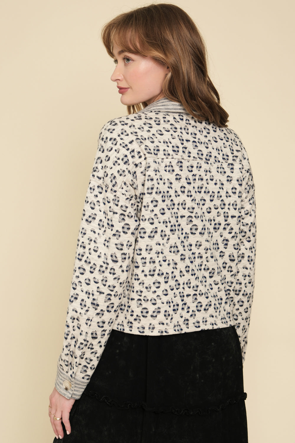 Leopard Print Mix Jacket