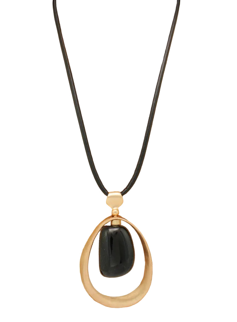 Cord String Necklace with Pendant
