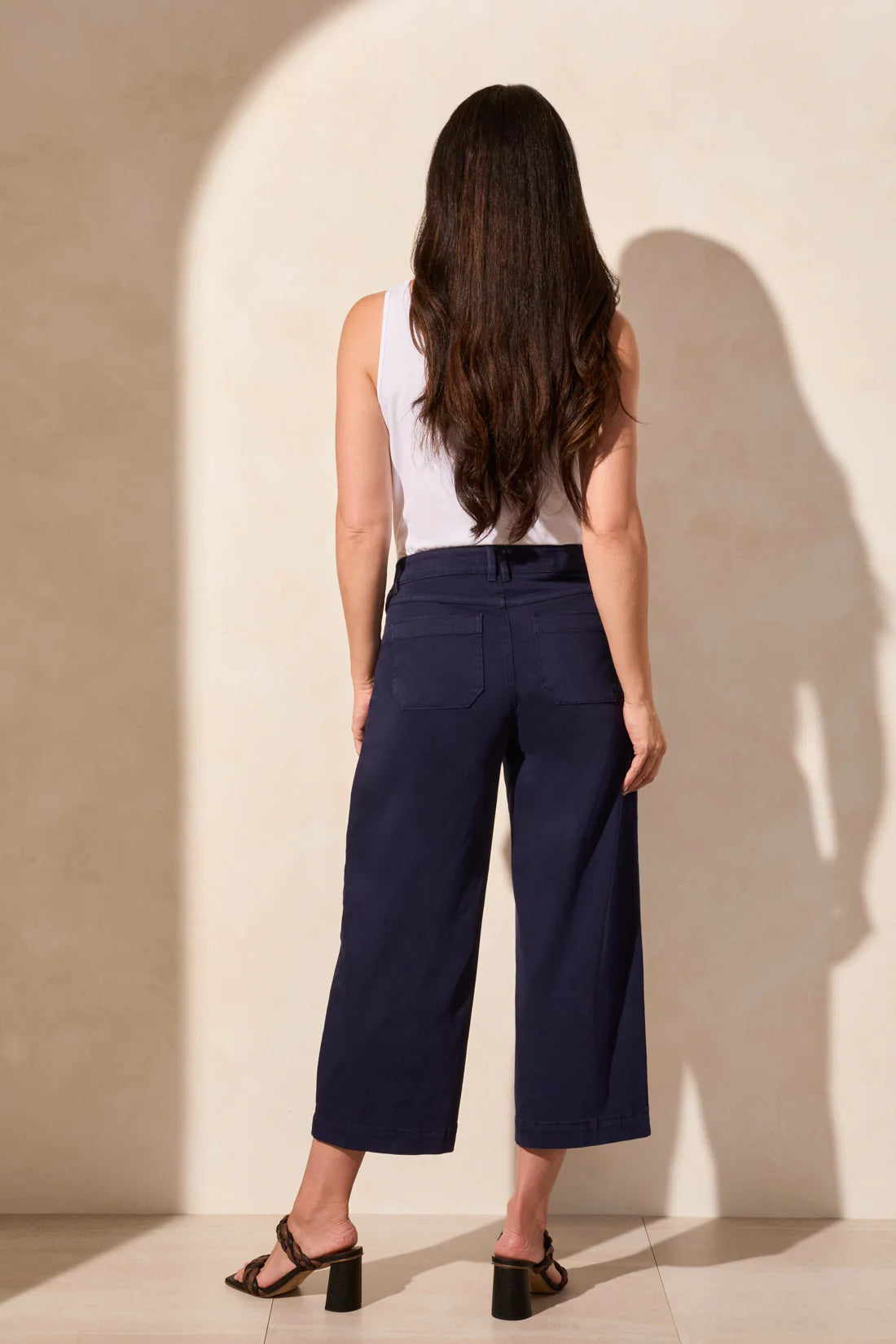 Audrey Comfort Stretch Cropped Wide Leg Jeans