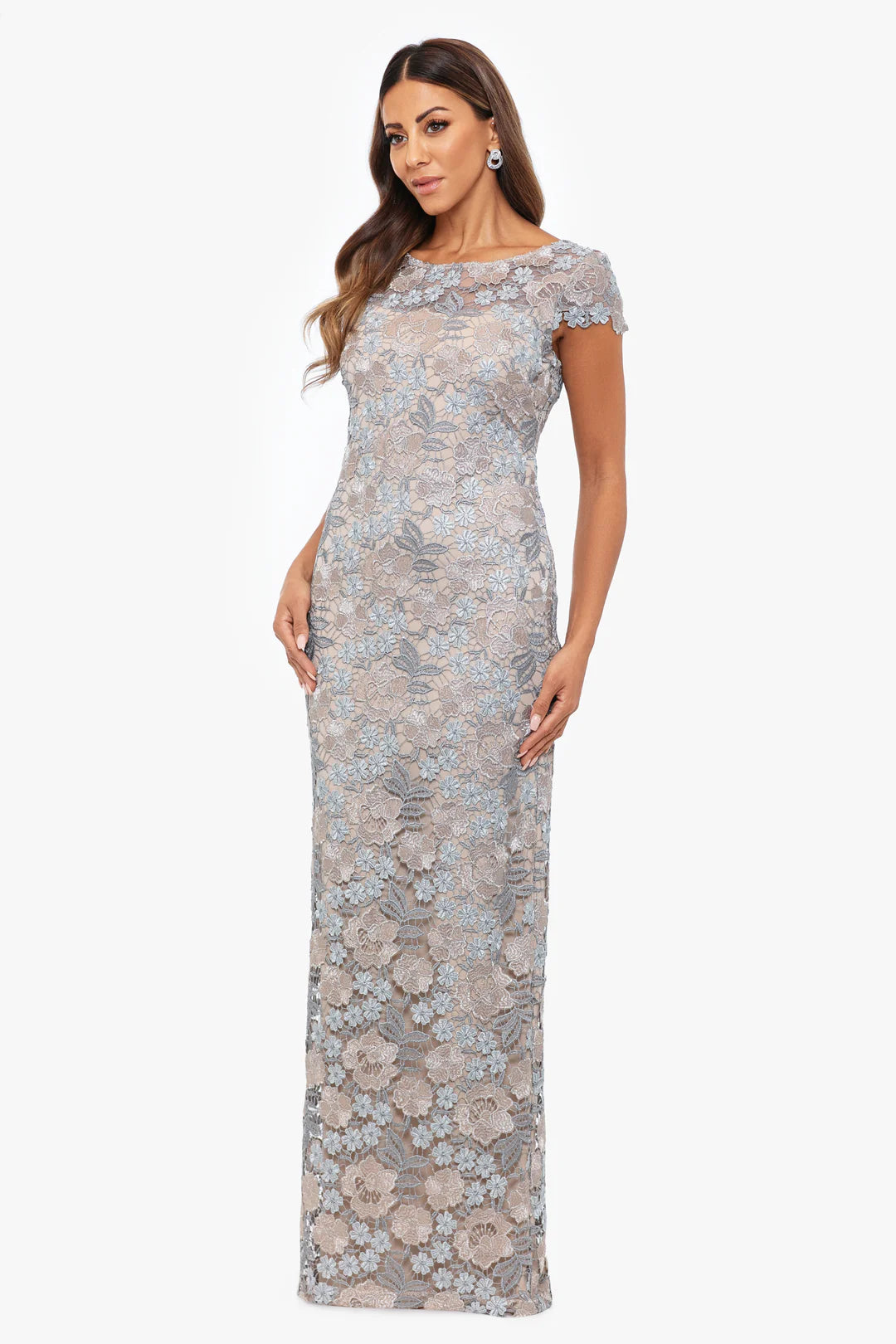 Stormi Long Lace Slit Back Dress