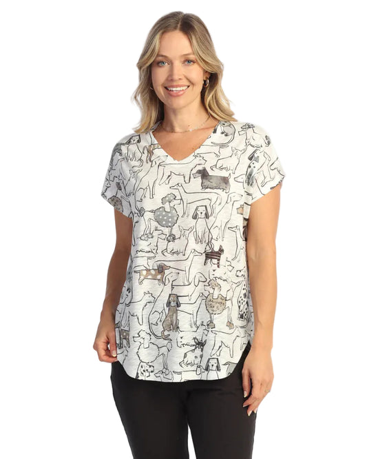 V-Neck Dolman Sleeve Top - Paw Pals