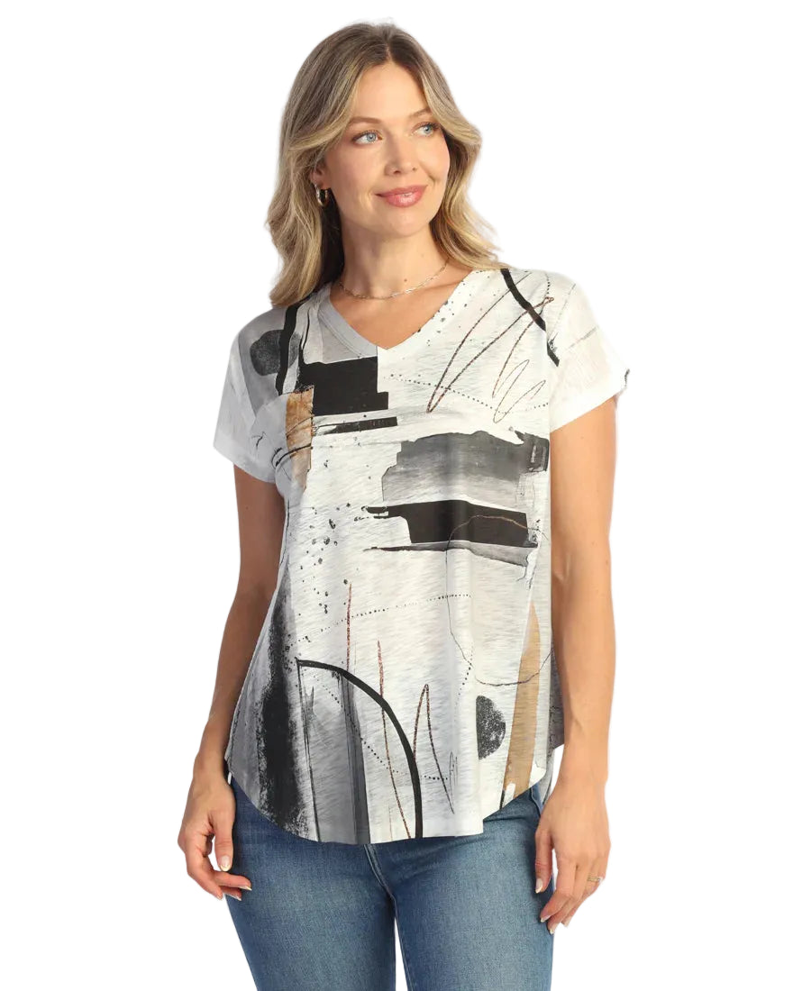 V-Neck Dolman Sleeve Top - Tango